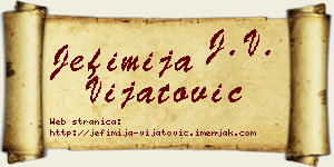 Jefimija Vijatović vizit kartica